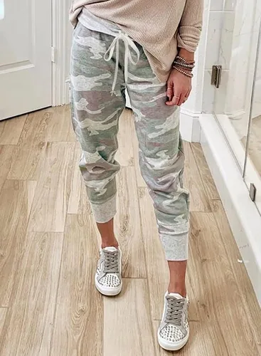 Vista 7 de Dokotoo - Pantalones deportivos de algodón para mujer, cintura elástica con cordón ajustable y bolsillos, estilo informal moderno, para correr