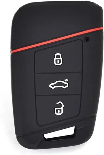 Vista 9 de Funda para Llavero de Silicona Protector de Llave sin Contacto Compatible con VW Volkswagen Tiguan Golf Polo Jetta Passat
