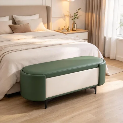 Vista 11 de Storage Bench for Bedroom,Entryway Ottoman with Seating,Edge Footrest Stool