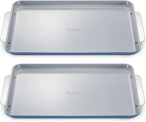 Vista 50 de Caraway Bandeja pequeña de cerámica antiadherente para hornear (9 x 13 pulgadas), no tóxica, sin PTFE ni PFOA, apta para horno, núcleo de acero Negro