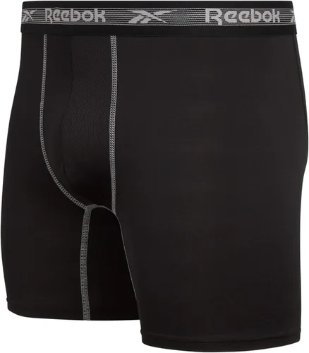 Vista 5 de Reebok Ropa interior activa para hombre - Calzoncillos bóxer de alto rendimiento (paquete de 4)