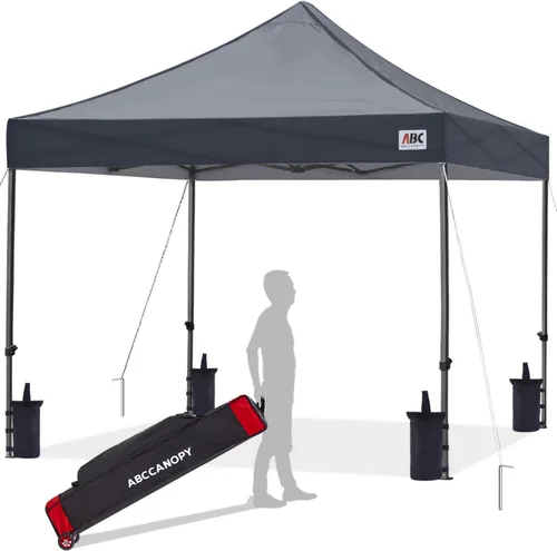 Vista 32 de ABCCANOPY Toldo Desplegable – Carpa/Toldo Portátil para Patio Exterior de 8 x 8 Pies, Resistente para Patio Trasero y Terraza con 4 Sacos de Arena