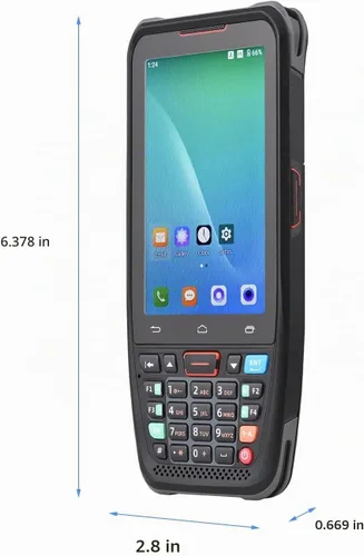Vista 7 de BISOFICE Pos de mano Android 10.0 PDA Terminal 1D/2D/QR escáner de código de barras Soporte 2/3/4G WiFi BT Comunicación con pantalla táctil de 4.0