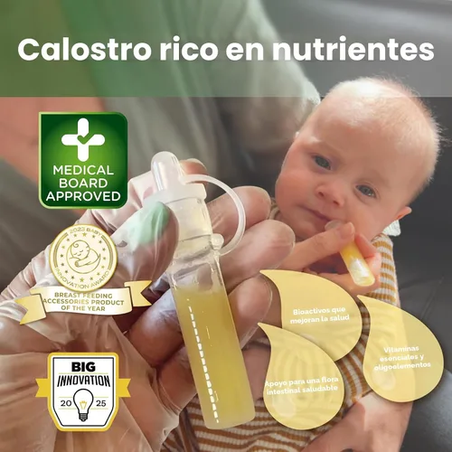 Vista 2 de Kit de colector de calostro haakaa, colector de leche materna con paño de algodón, toallitas y estuche de almacenamiento, listo para usar