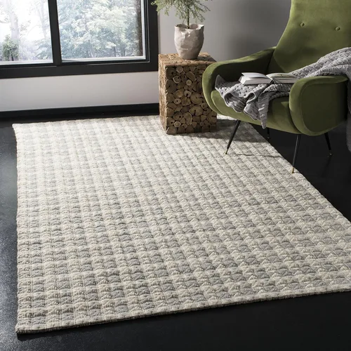 Vista 11 de SAFAVIEH Natura Collection - Alfombra de pasillo, 2 pies 3 pulgadas x 8 pies, gris y marfil, viscosa y lana hecha a mano, ideal para zonas de alto