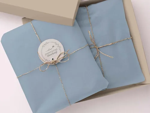 Vista 6 de Whaline 100 hojas de papel de seda azul polvoriento, color azul pastel, papel decorativo de arte decorativo para manualidades, embalaje, boda, Azul