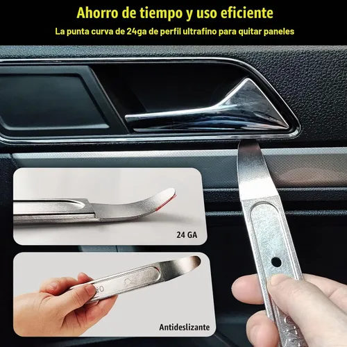 Vista 6 de 4140 Herramienta de palanca, herramienta de extracción de molduras de palanca, mini barra de palanca de bolsillo, herramienta de extracción de panel