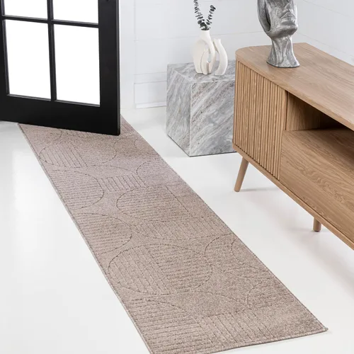 Vista 17 de JONATHAN Y Nordby - Alfombra de tiras arqueadas de alto a bajo, para interiores y exteriores, 2x8, Beige/Crema, para patio, patio trasero, sala