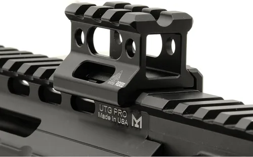 Vista 3 de Leapers MT-RSX8S Inc., UTG Soporte elevador Picatinny de ranuras SS, Negro, 0.83