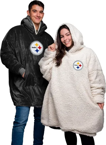Vista 31 de FOCO NFL Unisex NFL Team Reversible Oversized Sherpa Hoodie Sweatshirt Big Logo Hoodeez