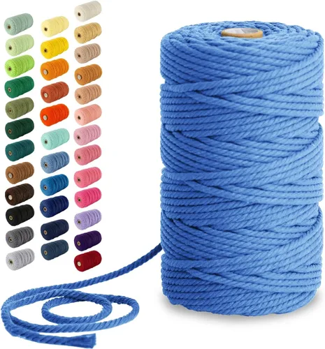 Vista 43 de Nook Theory Hilo de macramé de 3mm 109 yardas - Cuerda de macramé suave de 4mm, 5mm perfecta para nudos - Suministros de macramé para colgadores