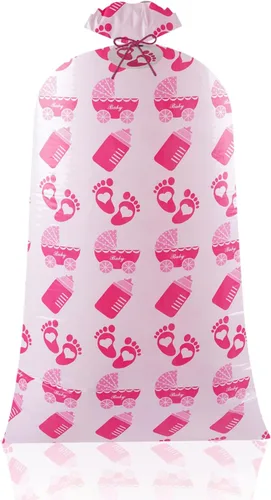 Vista 6 de ysmile Bolsa de regalo extra grande para baby shower, bolsa de envoltura de regalo para niños, bolsa de plástico gigante de 60 pulgadas