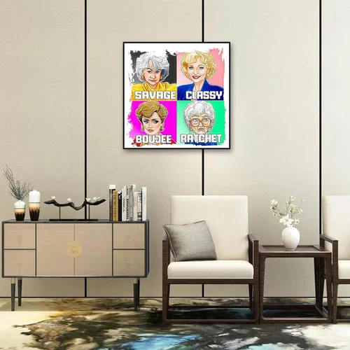 Vista 2 de bestact Kits de pintura de diamantes, kit de arte de diamantes para adultos, taladro redondo completo, pintura con diamante para regalo, decoración
