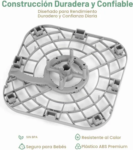 Vista 4 de Tiga Bandeja inferior de repuesto para lavadora de botellas Momcozy compatible con KleanPal Pro – Parte de repuesto de bandeja base duradera