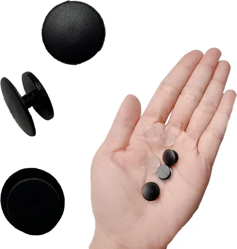 Vista 2 de DANUDON 300 botones de plástico con hebilla, botones de dijes para zapatos, pulseras negras y transparentes, adornos de espalda, botones redondos