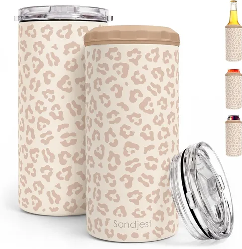 Vista 25 de SANDJEST Vaso para Amantes de los Libros Estante 4 en 1 Vaso de 12 oz Enfriador de Lata Coozie Vaso delgado de acero inoxidable Regalo