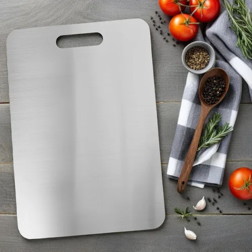 Vista 7 de Stainless Steel Chopping Board Thickened Design Double Sided 3pcs