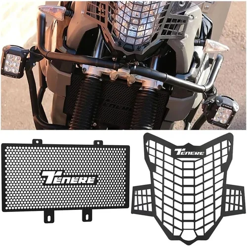 Vista 4 de Radiador Rejilla Guardia motocicleta Accesorios Radiador Protector de tanque de agua Rejilla de protección para Ya&maha XT660Z Tenere XTZ660 XT660 Z