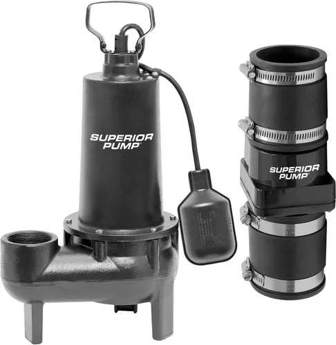 Vista 2 de Eyector de aguas residuales CI superior de 1/2 HP con interruptor de flotador vertical