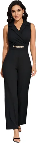 Vista 71 de DeftSharp Overol largo y elegante para mujer, sexy, para cóctel, fiesta, club, casual, para trabajo