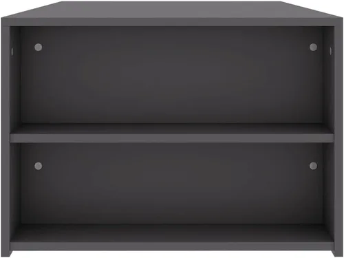 Vista 6 de Grey Engineered Wood Coffee Table, Rectangular Matte Finish Living Room Table, 39.4 x 23.6 Inch Modern Mesa de Centro para Sala with Storage Home