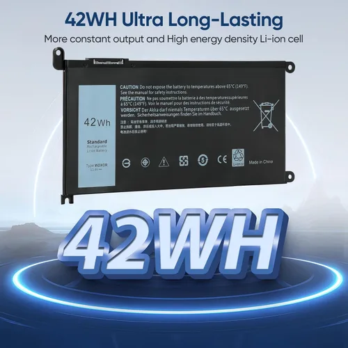 Vista 3 de 42WH WDX0R - Batería de repuesto para laptop Dell Inspiron 13 15 5000 7000 Series 5567 5570 7378 7573 7579 5565 5379 5378 Latitude 3390 3190 Vostro