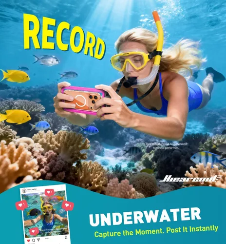 Vista 13 de Hiearcool Funda impermeable IPX8 para iPhone 17/16/15/14 Pro Max, bolsa seca para teléfono celular para artículos esenciales de playa y crucero