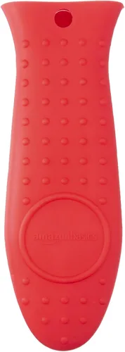 Vista 3 de Amazon Basics Soporte de silicona para olla, sartén caliente, funda rectangular para cocina, color rojo, 5.6 pulgadas de largo x 1.9 pulgadas