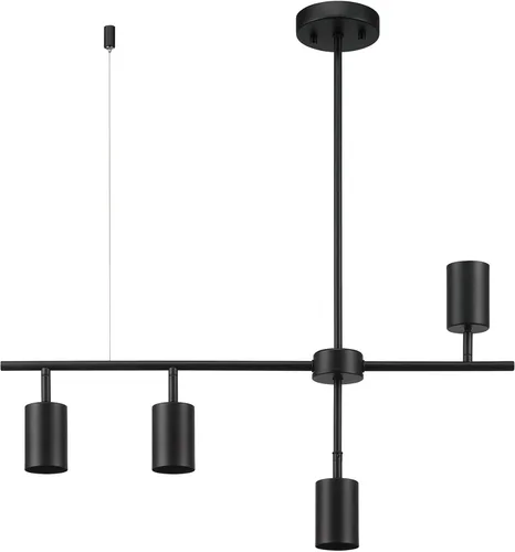 Vista 9 de GLOBE Electric 57011 Iluminación de riel de 4 luces, acabado blanco mate, cabezales cilíndricos ajustables, base GU10, regulable, diseño moderno