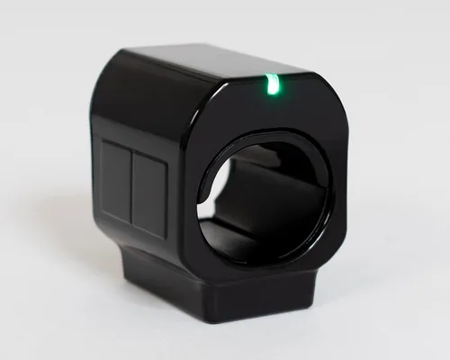 Vista 5 de Ring - Ratón inalámbrico portátil negro y presentador de gestos de aire, mini mouse Bluetooth y anillo inalámbrico 3D para jugadores