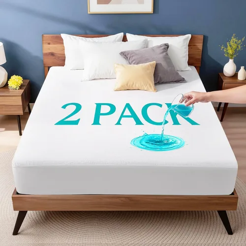 Vista 10 de TASTELIFE Protector de Cama Gemela Impermeable, Funda de Colchón Ultra Suave y Transpirable con Bolsillo Profundo Ajustable de hasta 8"-21