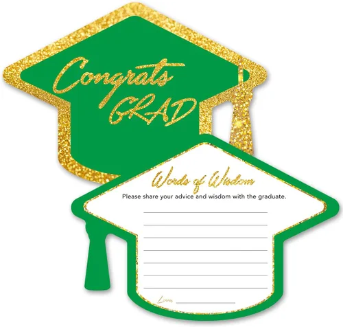 Vista 9 de Yuzi-n Tarjetas de consejos de graduación para el graduado (paquete de 50), suministros de decoración de juegos de fiesta de graduación de escuela