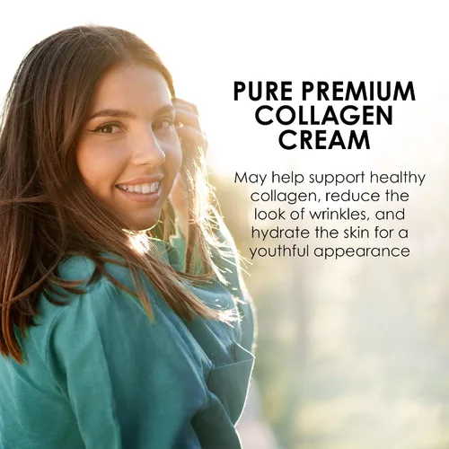 Vista 3 de MASON NATURAL Crema de colágeno prémium para la piel, antienvejecimiento para rostro y cuerpo, hidratante diario para hidratación y firmeza, aroma a