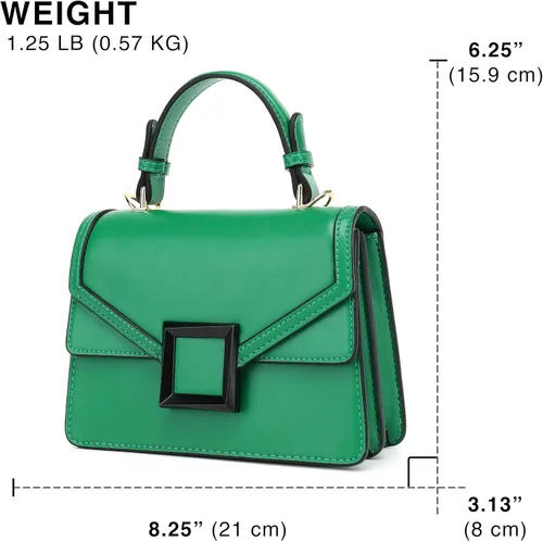 Vista 3 de Top Handle Satchel Handbag H2086