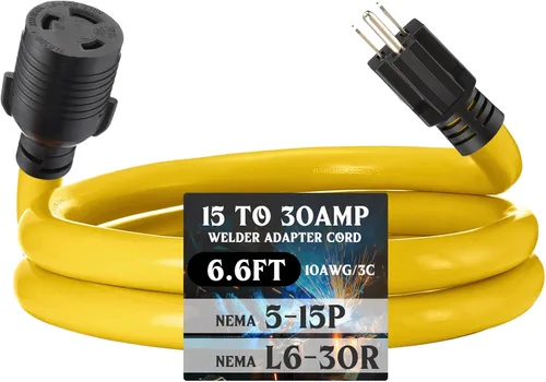 Vista 15 de Tellegloww - Cable adaptador para soldador de 30 amperios NEMA 10-30P a L6