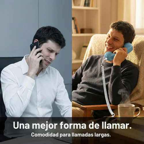 Vista 2 de Opis 60s Micro: Auricular retro para teléfono fijo/Auricular USB/Auricular para teléfono móvil/Receptor de teléfono para teléfono móvil/Auricular
