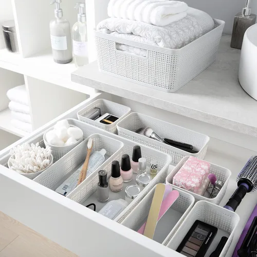 Vista 8 de Simplify Juego organizador de 6 piezas Contenedores de varios tamaños Multiuso Oficina Escritorio Dormitorio Baño Cesta