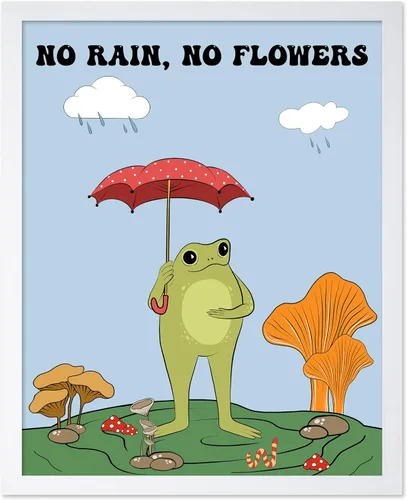Vista 43 de Poster Master All That Is Meant To Be Poster - Retro Frog on Mushroom Print - Meditation Art - Motivational Design - Preppy Print - Trendy Decor