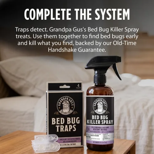 Vista 8 de Grandpa Gus's - Trampas de pegamento para colchón, hogar y viajes, paquete de 12