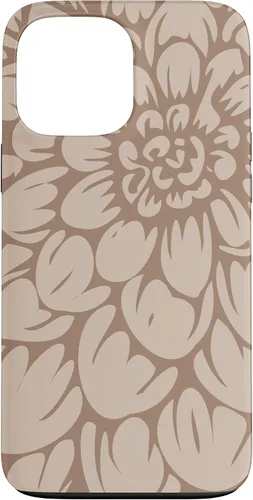 Vista 23 de iPhone 16 Cute Brown and Tan (Beige) Designer Flower Petals Case