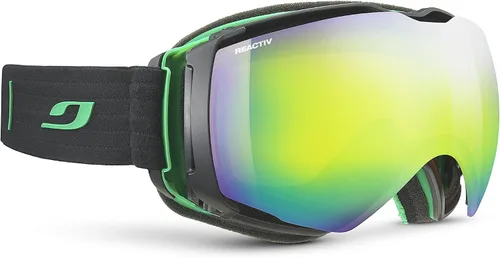 Vista 2 de Julbo Gafas aeroespaciales verde/negro - REACTIV 2-3 lente roja con control de deslumbramiento con espejo verde