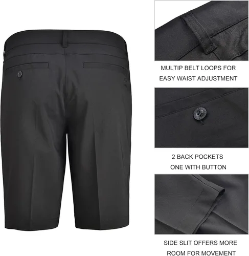 Vista 6 de Lesmart Pantalones cortos de golf para mujer, ligeros, elásticos, ajuste relajado, longitud hasta la rodilla, bermudas
