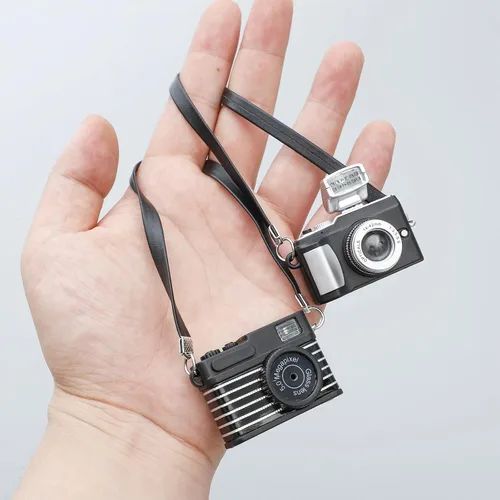Vista 4 de ONEST 6 piezas de mini cámara juguetes para muñeca accesorios miniatura
