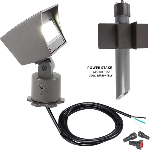 Vista 2 de WAC Iluminación de paisaje, luz de lavado de pared LED de 120 V voltaje de línea con control de brillo integral 3000 K blanco cálido LED integrado