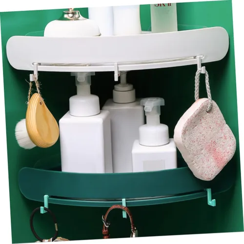 Vista 2 de Cabilock Cesta de ducha para baño, estante de almacenamiento con ventosa, estante montado en la pared, perfecto para cocina, inodoro y baño
