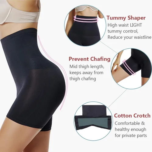Vista 3 de JOYSHAPER Pantalones cortos moldeadores para mujer pantalones cortos con control de abdomen para mujer