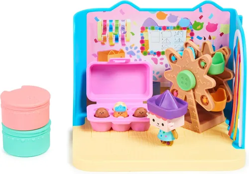 Vista 10 de Gabby's Dollhouse Gabby’s Dollhouse Kitty Narwhal’s Carnival Room, Playset, Juego de sala de carnaval, figura de narval de gatito, piscina de bolas
