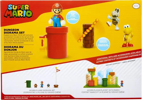Vista 7 de Nintendo Super Mario Dungeon 2.5" Figura Multipack Diorama Set con Accesorios