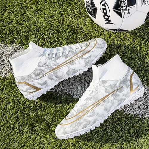Vista 6 de Botas de fútbol para hombre zapatos de fútbol profesionales de alta calidad transpirables atléticas para interiores y exteriores