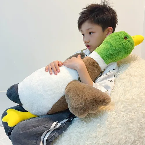 Vista 5 de Peluche de Pato Real Tanha, Animales de Peluche de Pato, Juguetes de Peluche de Pato Real para Bebé (75cm / 30 pulgadas)